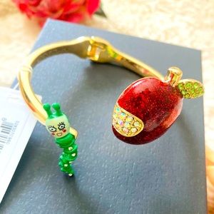 NWT BETSEY JOHNSON APPLE WORM BANGLE